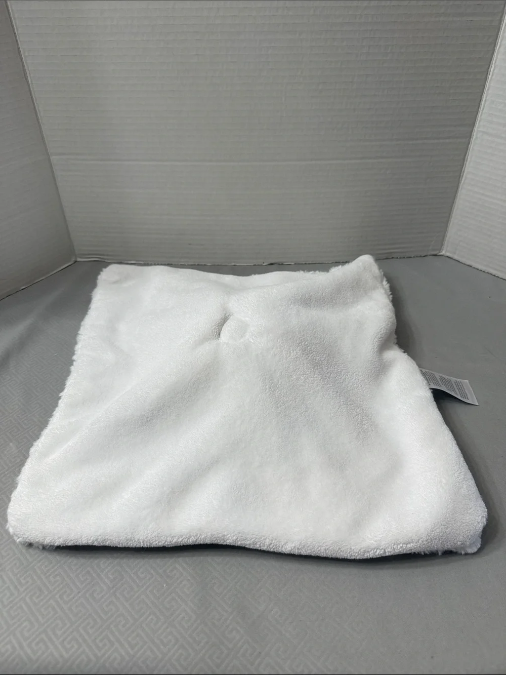 Koala Kids White & Gray Puppy Lovey Fluffy Plush Security Blanket with Rattle